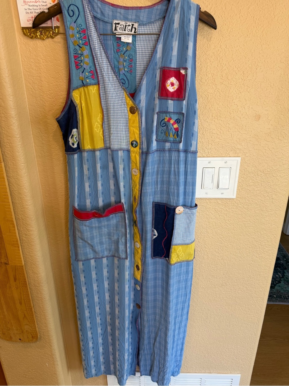 Women’s vintage patchwork art festival dress